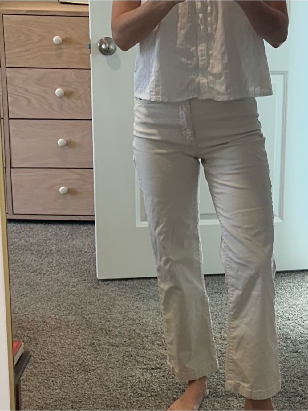 Universal Thread Cream Wide-Leg Jeans